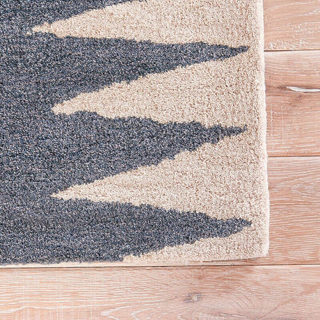 Jaipur En Casa By Luli Sanchez Tufted Tear Drops Lst27 Deep Blue / Dark Ivory Rugs.