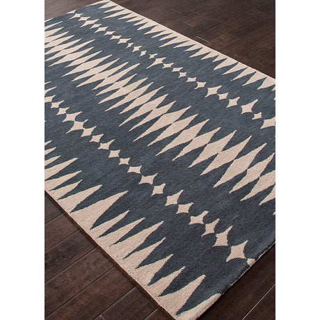 Jaipur En Casa By Luli Sanchez Tufted Tear Drops Lst27 Deep Blue / Dark Ivory Rugs.