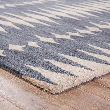 Jaipur En Casa By Luli Sanchez Tufted Tear Drops Lst27 Deep Blue / Dark Ivory Rugs.