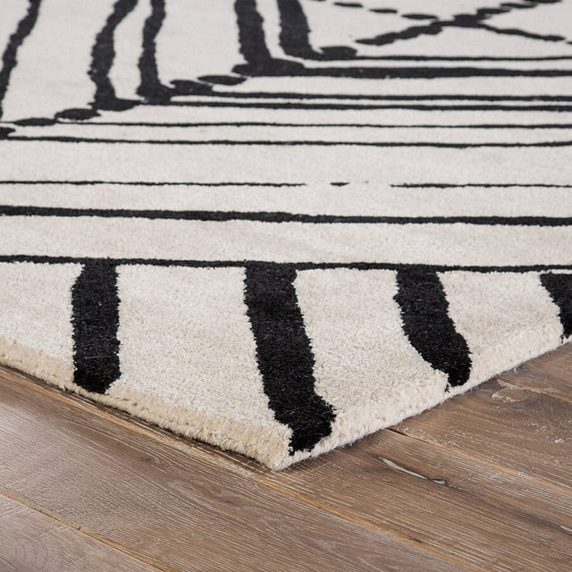 Jaipur Etho By Nikki Chu Gemma Enk10 Turtledove / Jet Black Rugs.