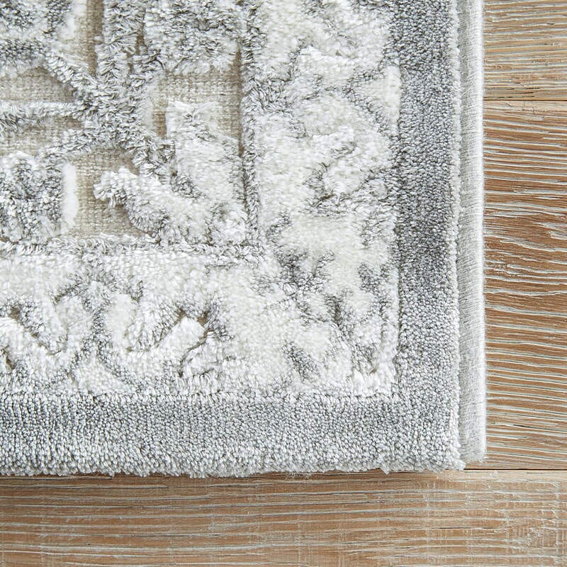 Jaipur Fables Malo Fb124 Bright White / Neutral Gray Rugs.