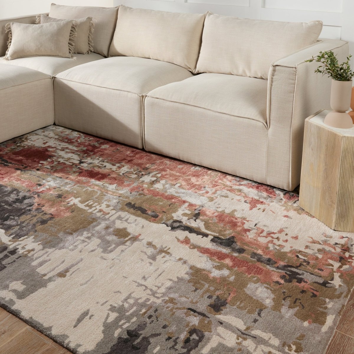 Jaipur Genesis Matcha Ges59 Gray Rug.
