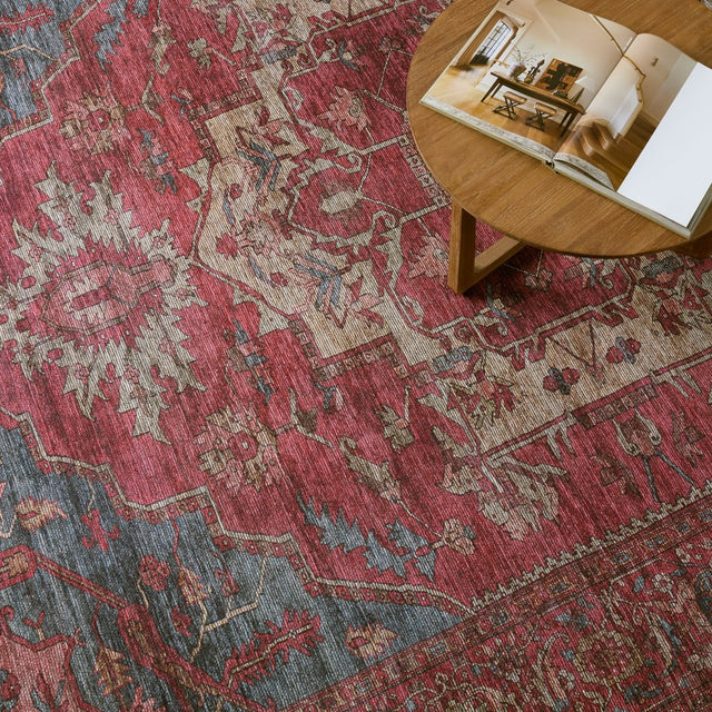 Jaipur Gloria By Label J Gloria Vin06 Red/Blue Rug.
