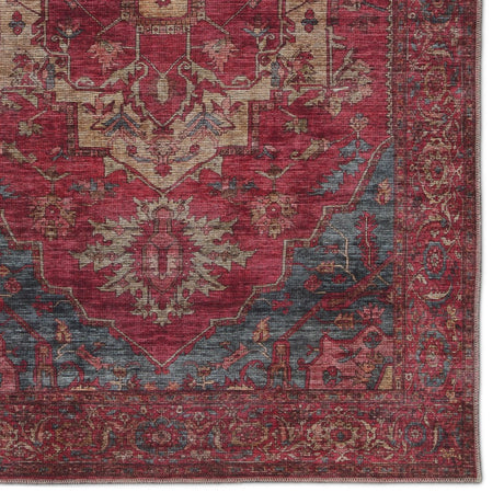 Jaipur Gloria By Label J Gloria Vin06 Red/Blue Rug.