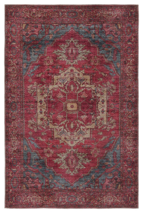 Jaipur Gloria By Label J Gloria Vin06 Red/Blue Rug.