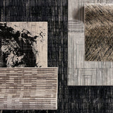 Jaipur Graphite Dusk Gra02 Black/Cream Rug.