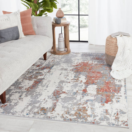Jaipur Grotto Tocarra Gro01 Gray/Red Rugs.