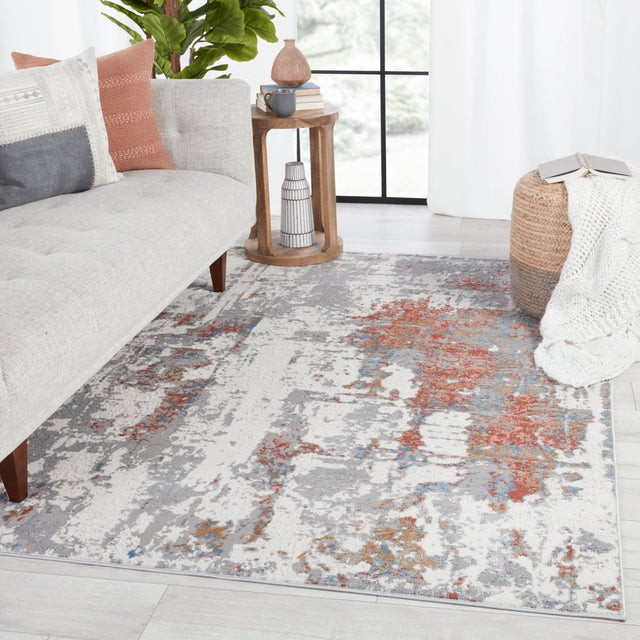 Jaipur Grotto Tocarra Gro01 Gray/Red Rugs.