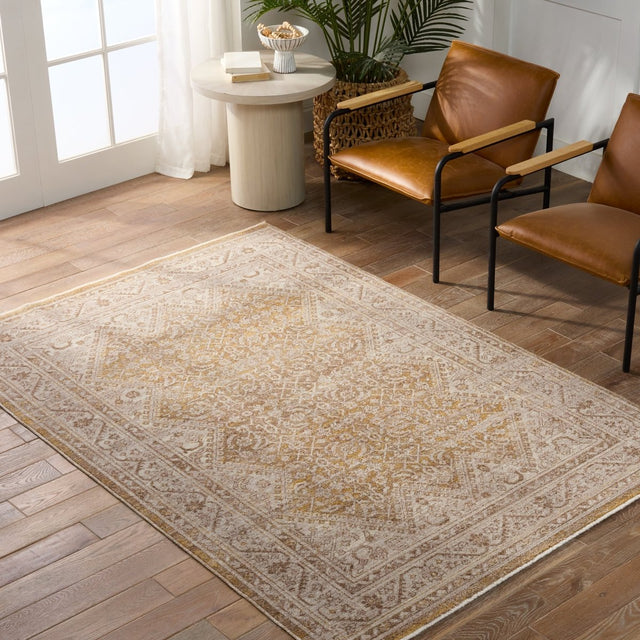 Jaipur Harriet By Label J Harriet Lei06 Gold/Light Gray Rug.