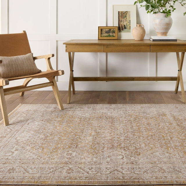 Jaipur Harriet By Label J Harriet Lei06 Gold/Light Gray Rug.