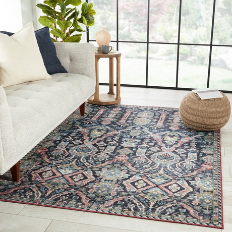 Jaipur Keyara By Nikki Chu Teleza Knc06 Dark Blue Rug.