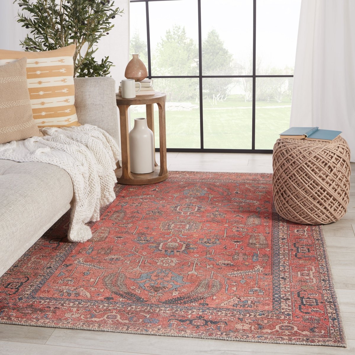 Jaipur Kindred Galina Knd08 Red/Blue Rugs.