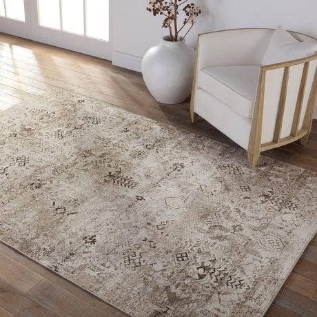 Jaipur Machine Washable Nadine Kati Ndn03 Brown Rug.