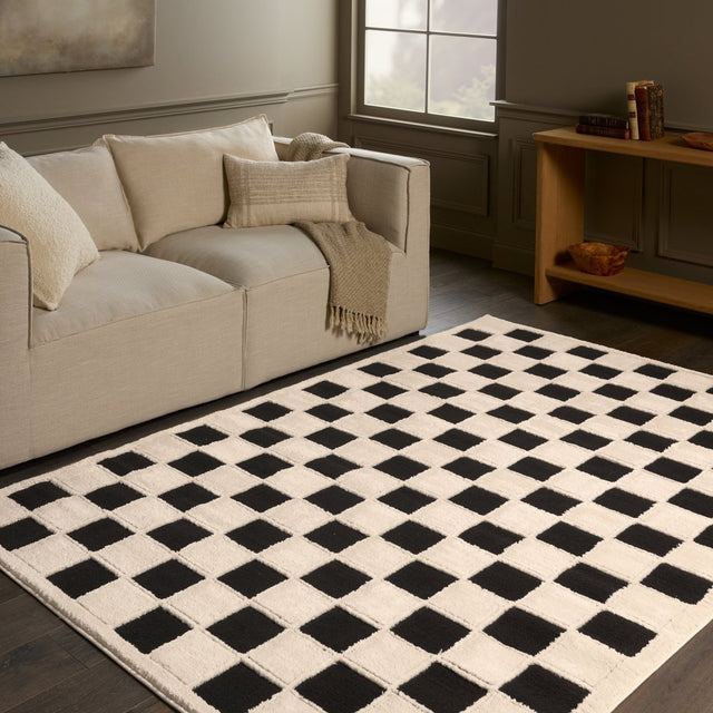 Jaipur Nicia By Label J Nicia Jid27 White/Black Rug.