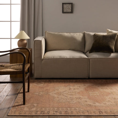 Jaipur Nico By Label J Nico Eda07 Red/Tan/Taupe Rug.