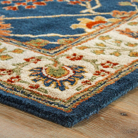 Jaipur Poeme Chambery Pm82 Indigo / Dark Ivory Rugs.