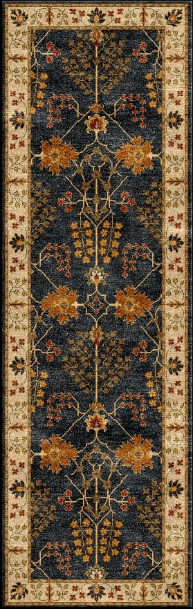 Jaipur Poeme Chambery Pm82 Indigo / Dark Ivory Rugs.