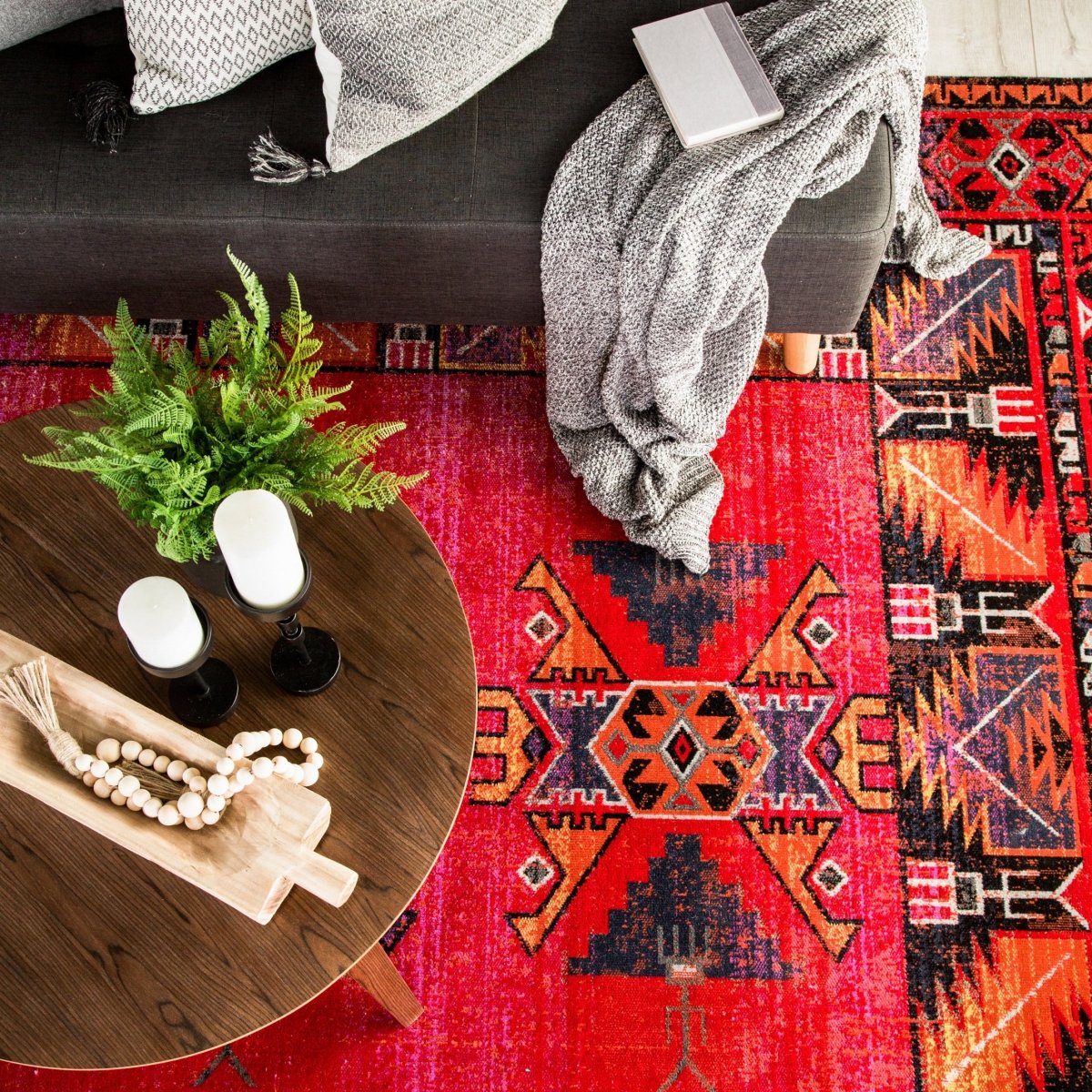 Jaipur Polaris Paloma Pol19 Red/Black Rug.
