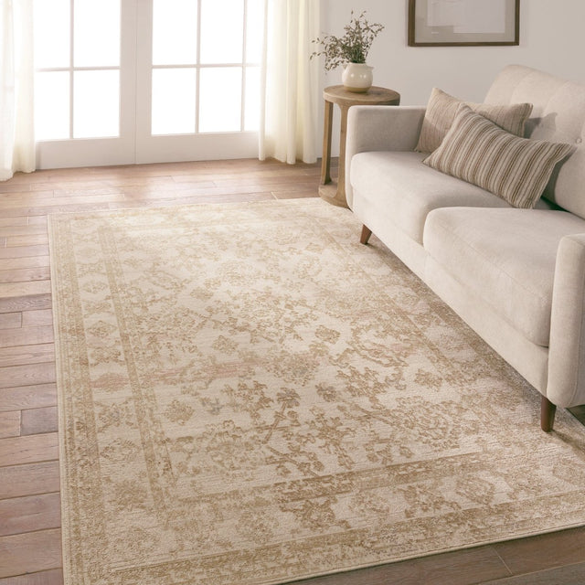 Jaipur Salerno By Label J Salerno Swo23 Gold/Ivory Rug.