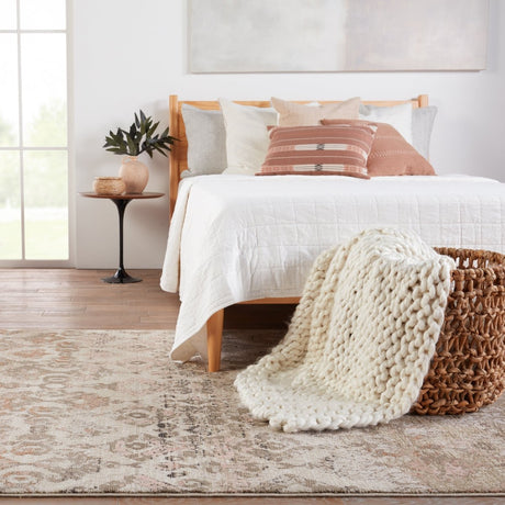 Jaipur Sanaa By Nikki Chu Asani Sbc01 Tan/Light Pink Rugs.