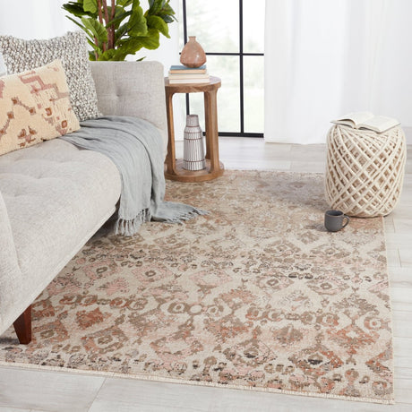 Jaipur Sanaa By Nikki Chu Asani Sbc01 Tan/Light Pink Rugs.