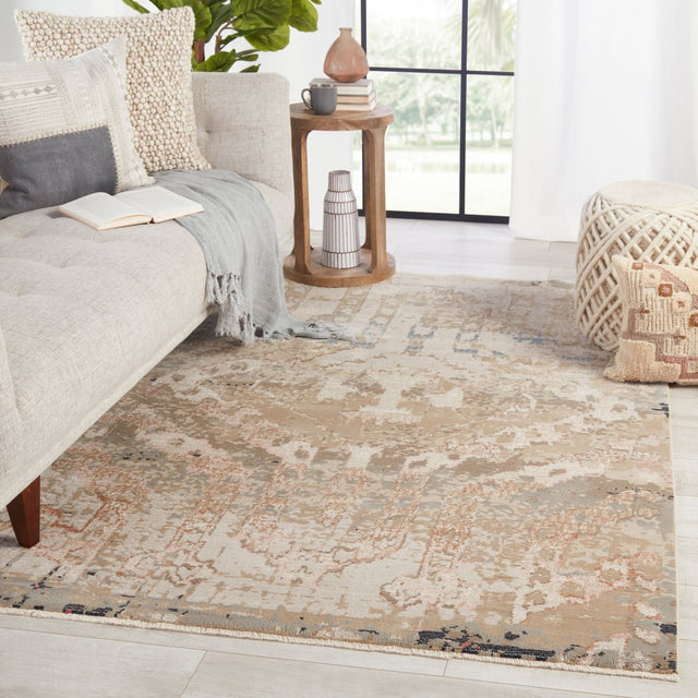 Jaipur Sanaa By Nikki Chu Yarden Sbc04 Tan/Gray Rugs.