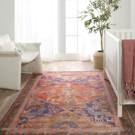 Jaipur Sancho By Label J Sancho Gar02 Orange/Purple Rug.