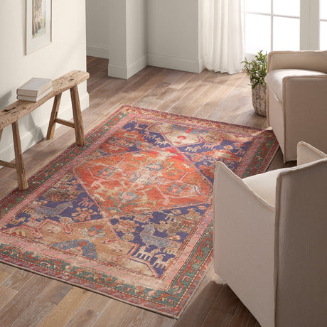 Jaipur Sancho By Label J Sancho Gar02 Orange/Purple Rug.