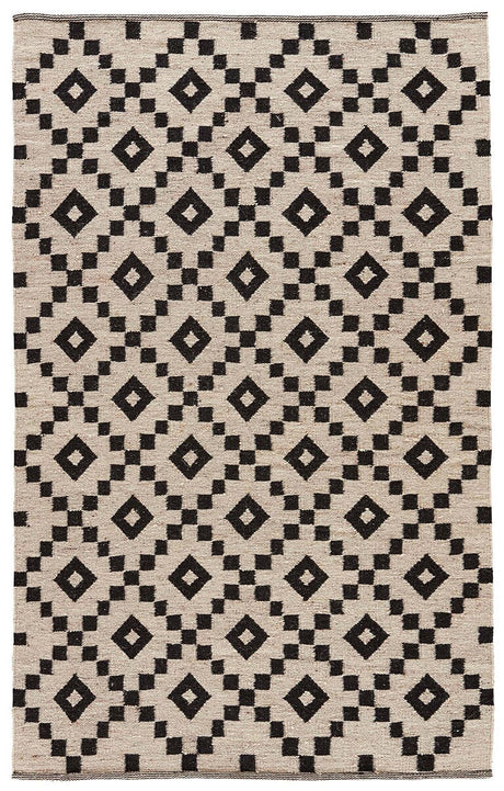 Jaipur Scandinavia Nordic Croix Scn01 Antique White / Ebony Rugs.