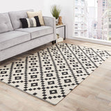 Jaipur Scandinavia Nordic Croix Scn01 Antique White / Ebony Rugs.