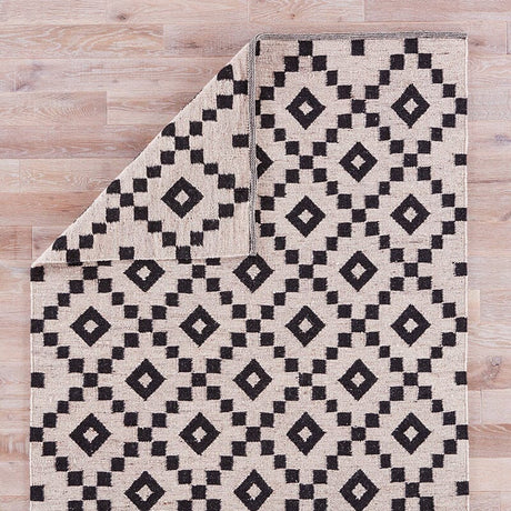 Jaipur Scandinavia Nordic Croix Scn01 Antique White / Ebony Rugs.