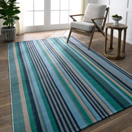 Jaipur Sergio By Label J Sergio Maz02 Teal/Blue Rug.