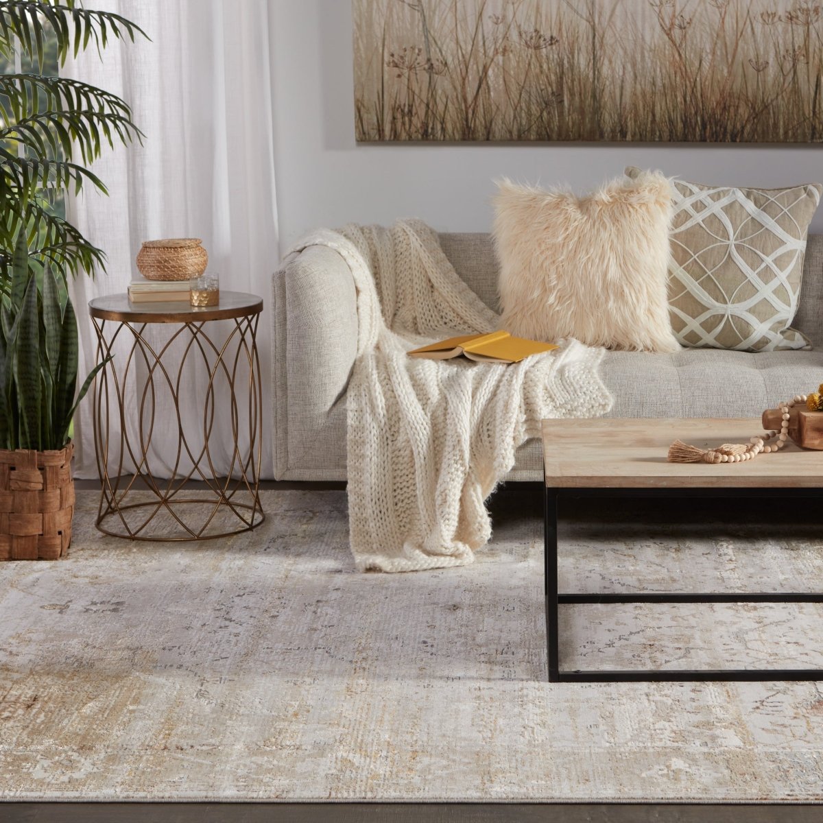 Jaipur Sinclaire Tajsa Snl02 Gray/Gold Rugs.