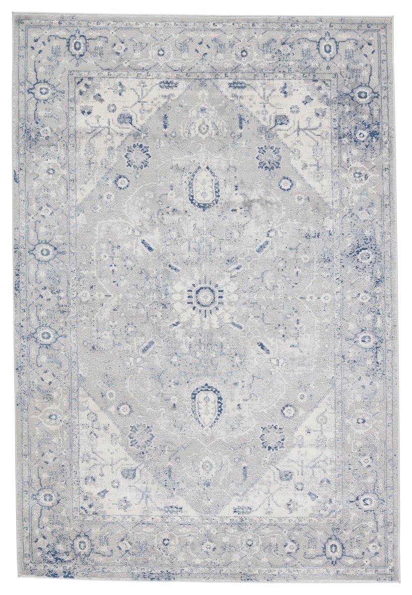Jaipur Solace Dianella Soc02 Light Gray/Dark Blue Rugs.