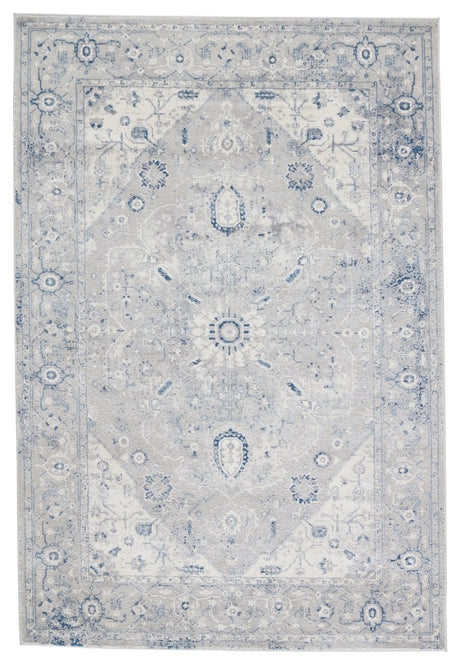 Jaipur Solace Dianella Soc02 Light Gray/Dark Blue Rugs.