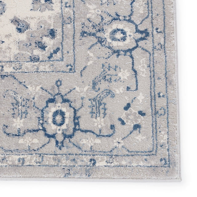 Jaipur Solace Dianella Soc02 Light Gray/Dark Blue Rugs.