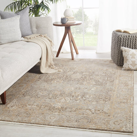 Jaipur Vienne Baptiste Vne02 Dark Taupe/Gold Rugs.