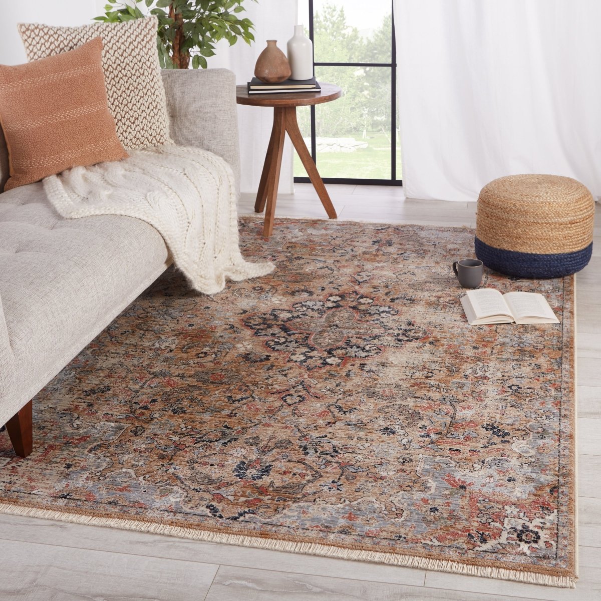 Jaipur Zefira Amena Zfa08 Gold/Gray Rugs.