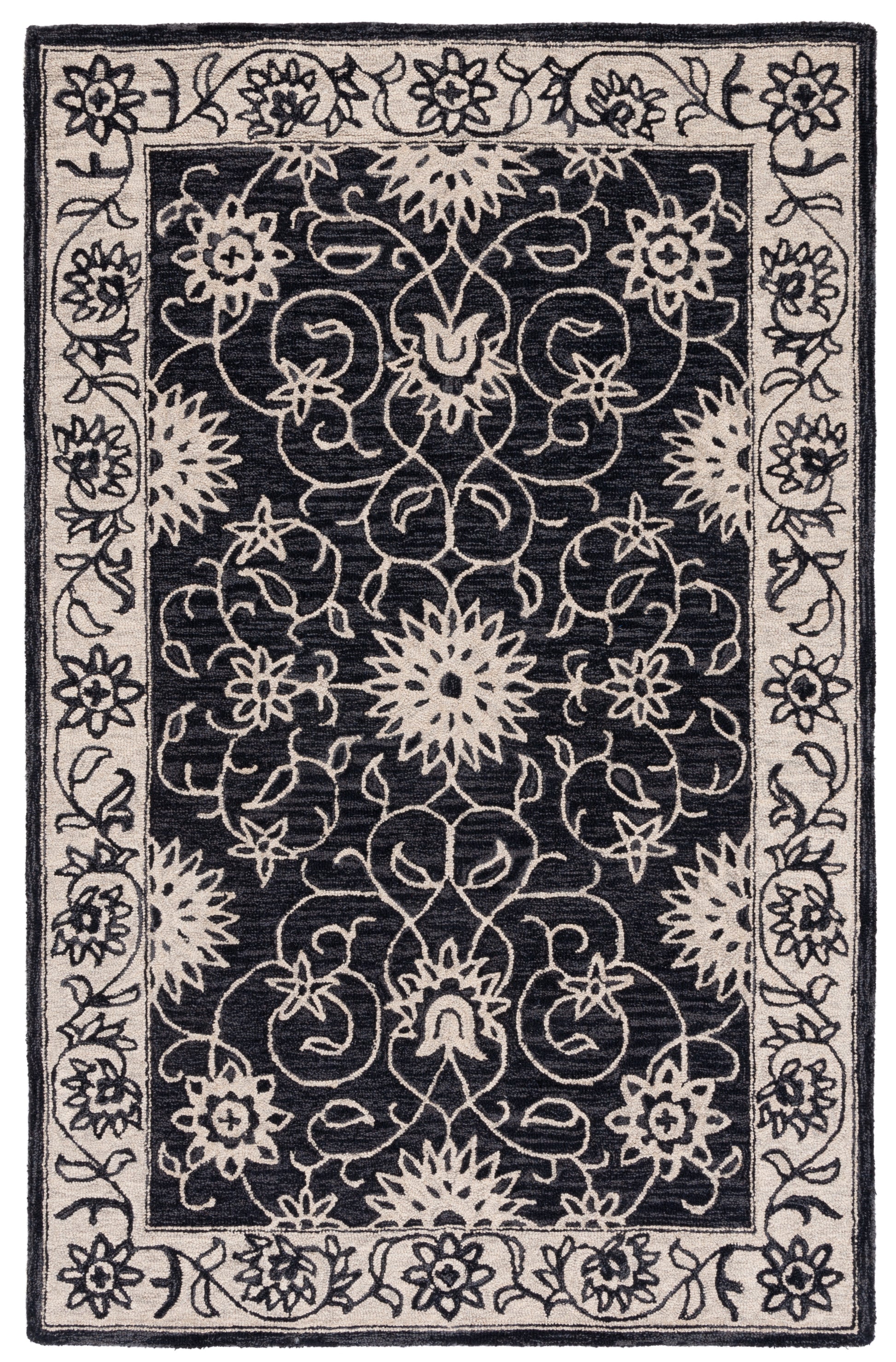 Safavieh Jardin Jar601Z Black/Ivory Area Rug