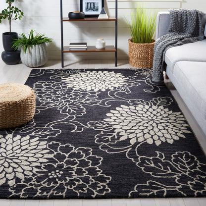 Safavieh Jardin Jar602Z Black/Ivory Area Rug