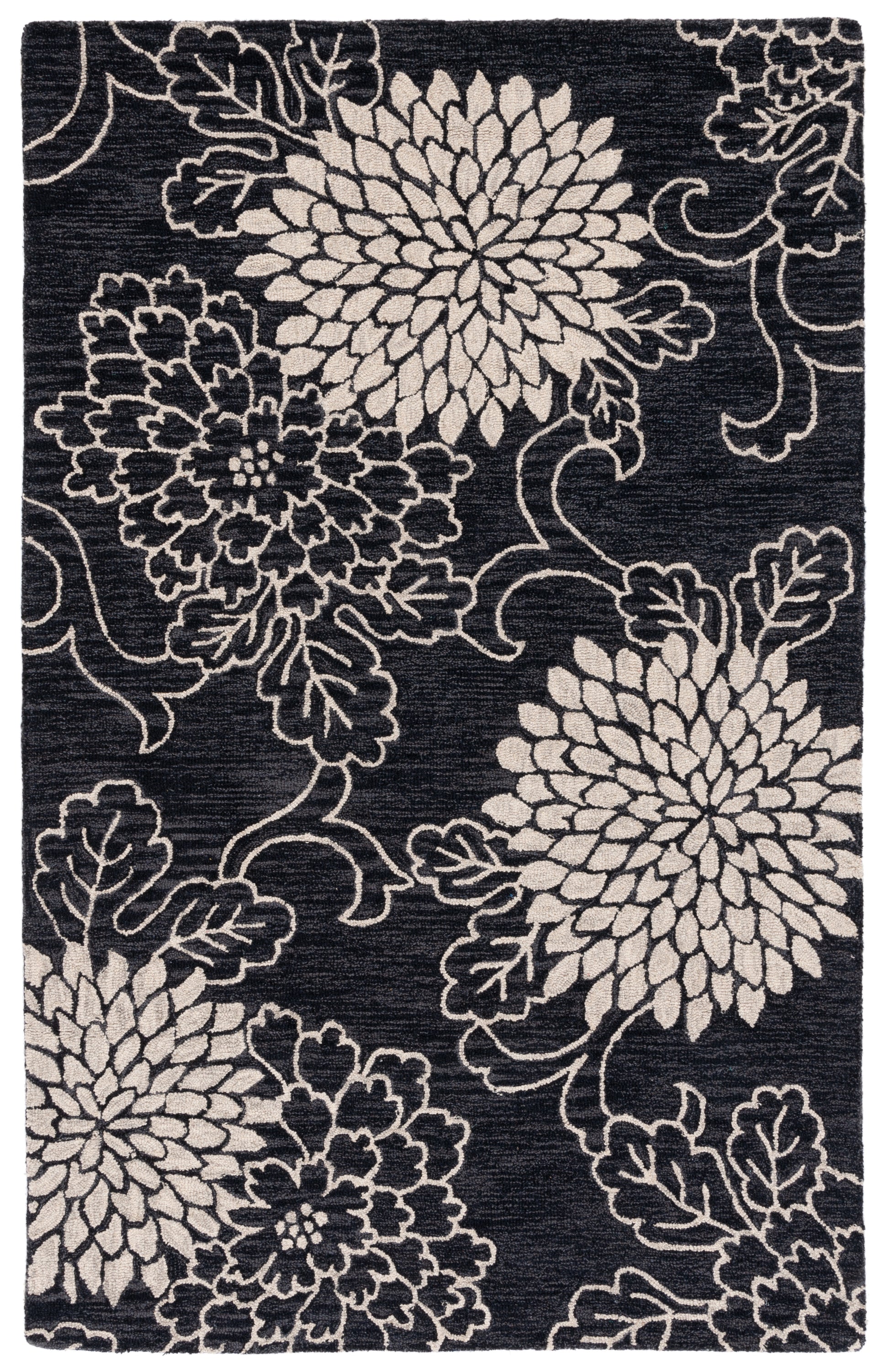 Safavieh Jardin Jar602Z Black/Ivory Area Rug