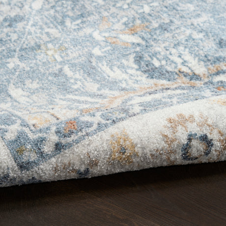 Nourison Astra Machine Washable ASW20 Machine Made Blue Rug