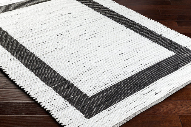 Surya Jean Jea-2303 Ivory, Black Rug.