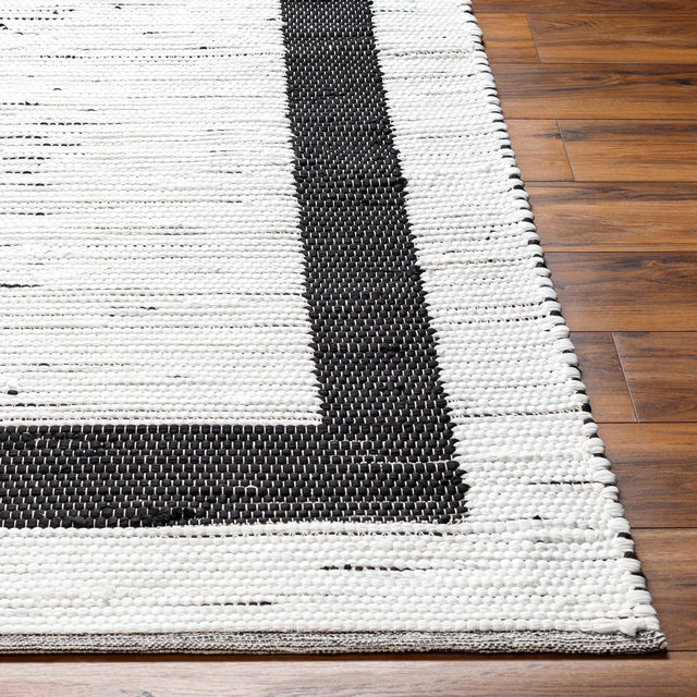 Surya Jean Jea-2303 Ivory, Black Rug.