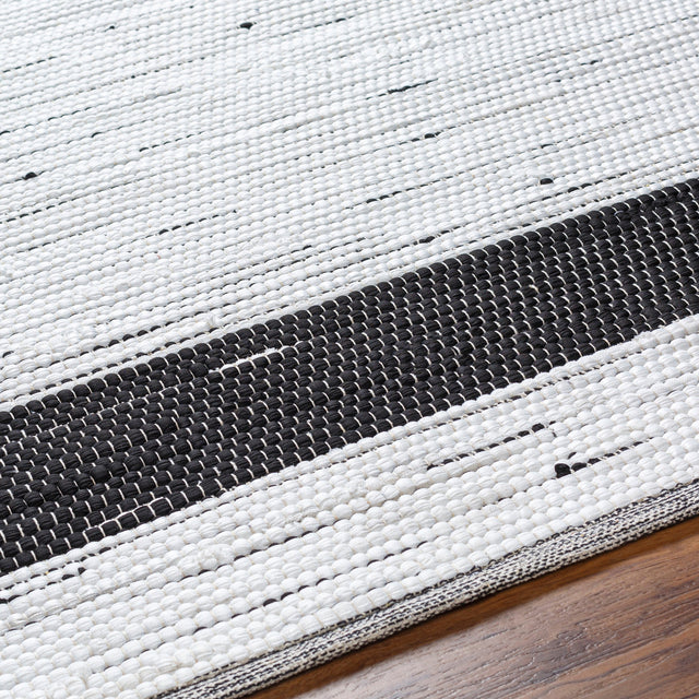 Surya Jean Jea-2303 Ivory, Black Rug.