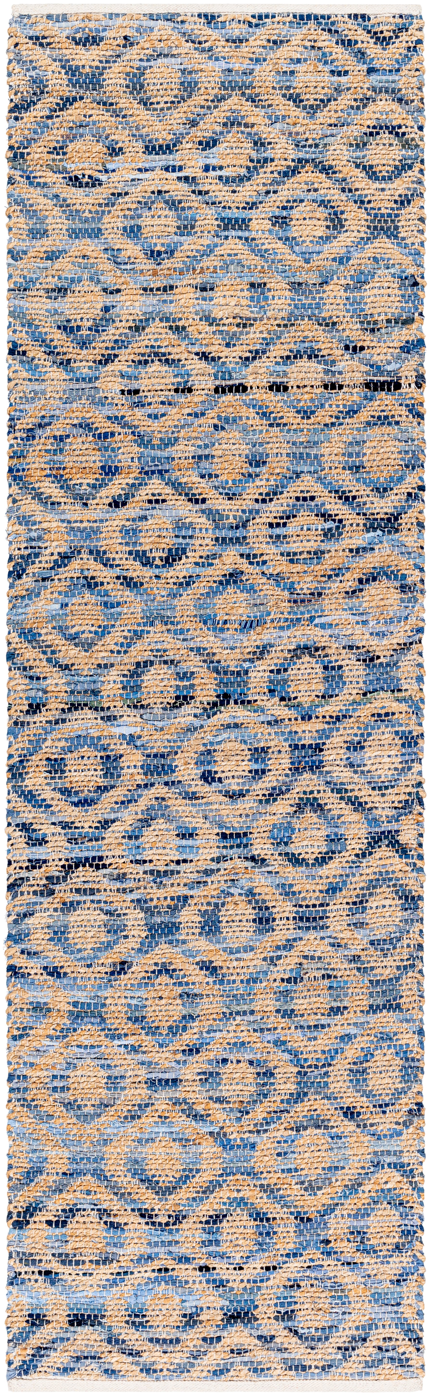 Surya Jean Jea-2304 Tan, Beige, Dark Blue, Blue, Light Blue Area Rug