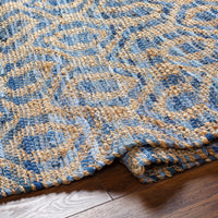 Surya Jean Jea-2304 Tan, Beige, Dark Blue, Blue, Light Blue Area Rug