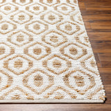 Surya Jean Jea-2305 White, Tan Rug.