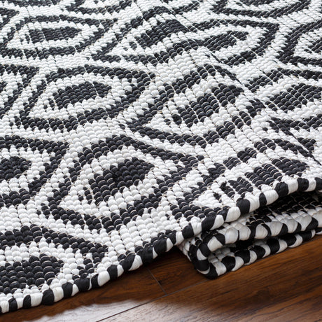 Surya Jean Jea-2307 Ivory, Black Rug.