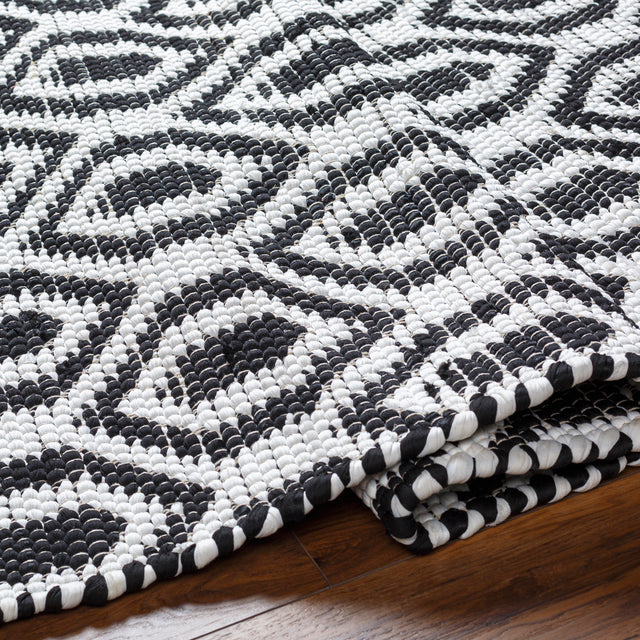 Surya Jean Jea-2307 Ivory, Black Rug.